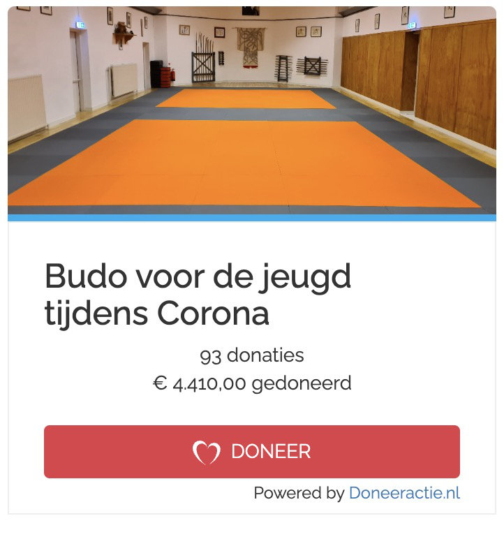 Voorbeeld van de Doneeractie widget